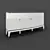 RIMINI White Gloss Lacquer Buffet 3D model small image 2