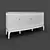 RIMINI White Gloss Lacquer Buffet 3D model small image 3