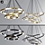 Sleek Ring Pendant Light 3D model small image 1