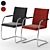 Elegant Fabric and Metal Seating 3D model small image 1