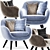 Elegant Margi Armchair: Comfort Meets Sophistication 3D model small image 1