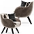Elegant Margi Armchair: Comfort Meets Sophistication 3D model small image 2