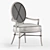 Sleek Oval X-Back Chair 3D model small image 3