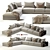 Flexible Comfort: Flexform Groundpiece Sofa 3D model small image 1