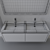 Italian Double Sink Suspended Furniture Set 3D model small image 3