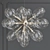 Golden Glass Art Pendant Light 3D model small image 1