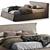 Lecomfort Gaucho Bed: Sleek and Stylish Sleep Solution 3D model small image 2