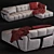 Natuzzi Herman Sofa: Modular & Stylish 3D model small image 1