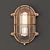 Vintage Brass Oval Bunker Light 3D model small image 2