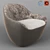 Bernhardt Becca Armchair: Stylish and Comfortable Seating 3D model small image 1
