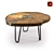 Rustic Wood Cafe Table 3D model small image 1