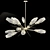 Aalto Starburst Chandelier - Elegant Crystal Glass Lighting 3D model small image 1