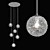 Stylish 6-Light Bari Chandelier 3D model small image 2