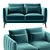 Amsterdam Double Sofa: Stylish And Comfy 3D model small image 1