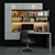 Modern Home Office Set 3D model small image 1