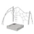 Durable Wood Playground Equipment 3D model small image 3