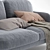 Fritz Hansen Lune 2 Seater Sofa: Sleek Design, Superior Comfort 3D model small image 2