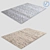 Modern Cozy Fur Rugs - Set of 2 3D model small image 1