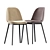 Sleek Bar Stool & Dining Chair 3D model small image 3