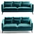 Amsterdam Triple Sofa - Stylish and Comfortable 3D model small image 1