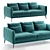 Amsterdam Triple Sofa - Stylish and Comfortable 3D model small image 2