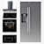 Bosch Kitchen Appliance Set: Oven, Microwave, Induction Cooktop, Hood, Fridge 3D model small image 1