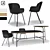 NORM Architects Park Set: Hi/Low Meeting Table & Side Chair 3D model small image 1