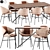 Chic Cheri Dining Set 3D model small image 1