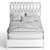 Zaragoza Deluxe Queen Bed 3D model small image 3