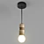 Sash A Modern Wooden Pendant 3D model small image 1