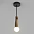 Modern Wood Pendant Lamp 3D model small image 1