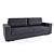Modern Velvet Sofa: 1000x2500x930mm 3D model small image 1