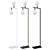 Sleek Twin Floor Lamp 3D model small image 1