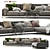 Elegant Kris Sofa: Italian Craftsmanship at its Finest 3D model small image 1