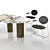 Sophisticated Gemma Chair and Elegant Lagos Table 3D model small image 3