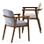 Modern Elegance: Zio Dining Chair 3D model small image 5