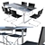 Poliform Activity Table & Chair Set - Modern and Versatile 3D model small image 1