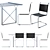 Poliform Activity Table & Chair Set - Modern and Versatile 3D model small image 2