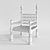 Moroccan Throne Armchair - Vintage Elegance 3D model small image 3