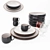 Premium Dinnerware Set: Crate Barreal 3D model small image 2