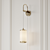 Elegant Lily Gold Wall Sconce 3D model small image 1