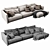 Elegant Poliform Bristol Chaise 3D model small image 3