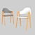 Halmar K247 Steel Frame Chair 3D model small image 1