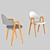 Halmar K247 Steel Frame Chair 3D model small image 2