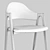 Halmar K247 Steel Frame Chair 3D model small image 3