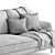 Modern Danish Design: Fritz Hansen Lune Sofa 3D model small image 3