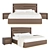 Eclipse Leather Double Bed 3D model small image 1
