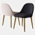 West Elm Mid-Century Chair 3D model small image 2