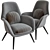 Elegant Swoon Lounge Chair 3D model small image 1