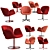 Elegant Tulip Midi Armchair 3D model small image 1